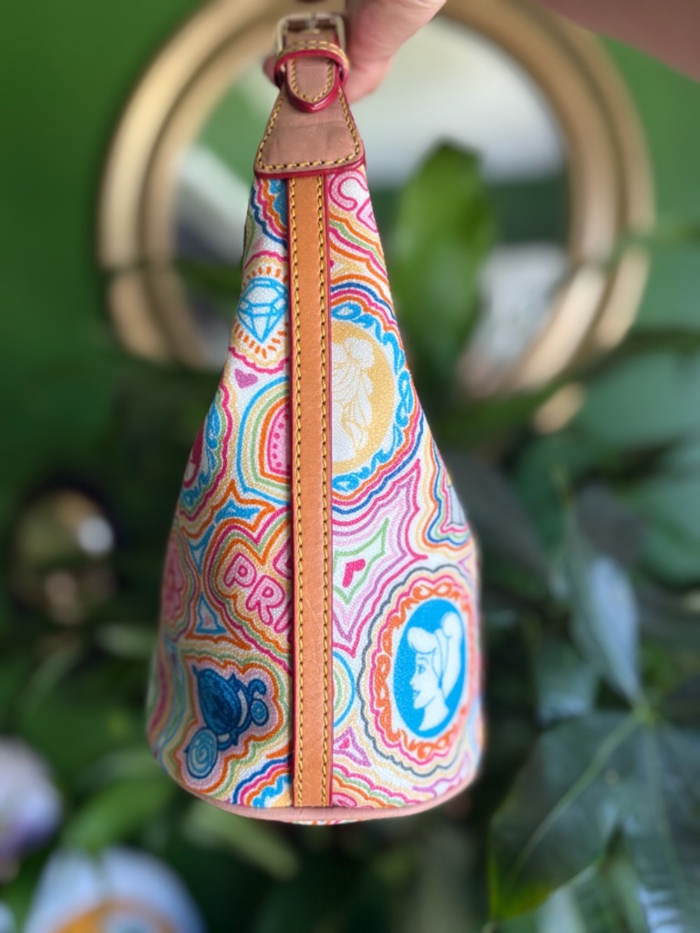 Limited Edition Dooney & Bourke Multicolor Disney Princess Canvas Shoulder Bag - Picture 4 of 14